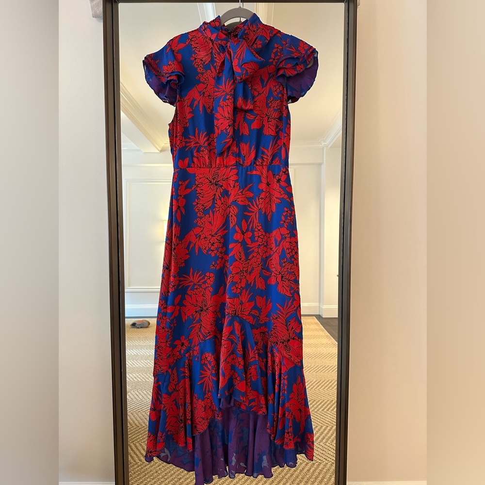 Alice + Olivia floral High Low maxi dress size 8